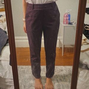 Uniqlo Purple Chino Trousers with Elastic Waist